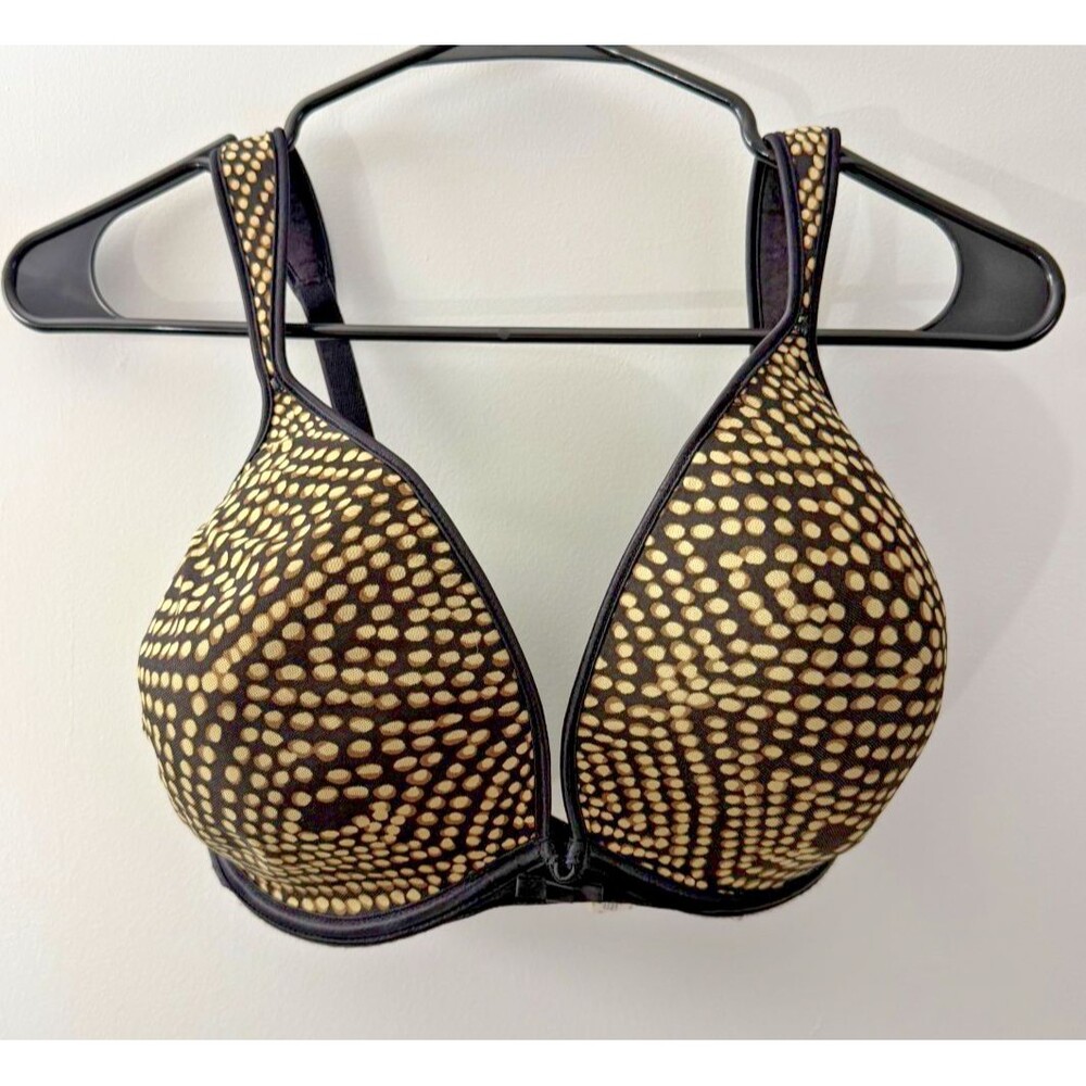 Whimsygoth Women's Plus 38DD Bra Underwire Black Tan Scandi